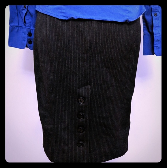 Express Design Studio button slit work skirt - Picture 1 of 5